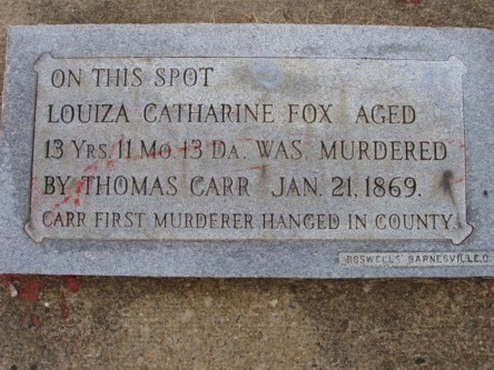 Murder site marker